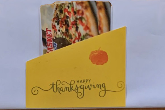 Thanksgiving meal cards